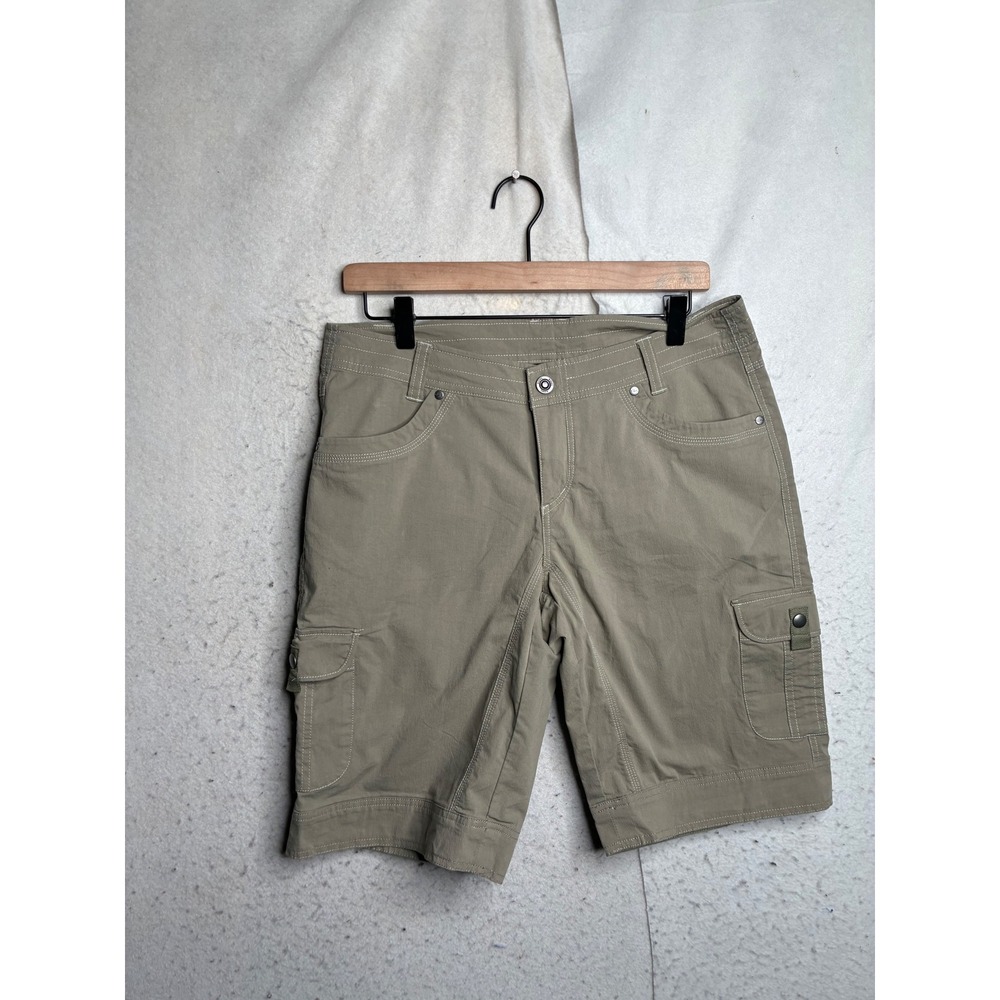Kuhl Womens Khaki Cargo Hiking Shorts Size 10 Tan Outdoor Stretch 9661